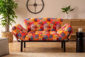 Canapea cu 2 Locuri Nitta, Multicolor, Extensibila