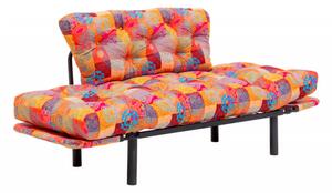 Canapea cu 2 Locuri Nitta, Multicolor, Extensibila