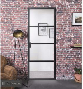 Foaie de ușă glisantă loft negru 88x200,5 cm stânga (Foaie de ușă 83x197,2 cm)