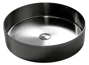 Lavoar de baie din inox Sandonna HD400 - Negru