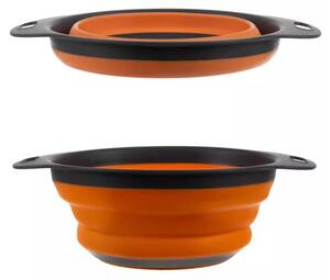 Strecuratoare pliabila cu manere, accesoriu bucatarie si camping, silicon/plastic, 23,5 x 8 cm