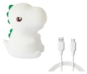 Lumină de veghe pentru copii DINO, LED RGBW reîncărcabilă și reglabilă, 1W, 5V, 1200 mAh