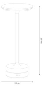 Lampă de birou LED tactilă reîncărcabilă TAVOLO LED/2,5W/5V 2400 mAh 3000-6000K neagră