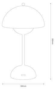 Lampă de birou LED reîncărcabilă cu control tactil COSTA, 3W/5V, 2400 mAh, 3000-6000K, albă