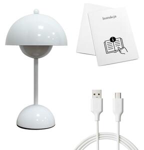 Lampă de birou LED reîncărcabilă cu control tactil COSTA, 3W/5V, 2400 mAh, 3000-6000K, albă