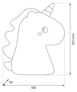 Lampă de veghe LED RGBW reîncărcabilă și reglabilă pentru copii UNICORN LED/1W/5V 1200 mAh