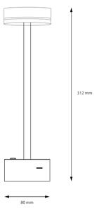 Lampă de birou LED reîncărcabilă, cu reglaj al intensității, SAM, 5W/5V, 3600 mAh, negru/auriu