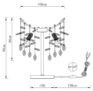 Globo 64138TS - Lampă de masă QUEENA 3xE14/40W/230V argintie