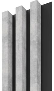 Panou riflaj decorativ Linea Slim 3 gri/negru 30x150x2650 mm