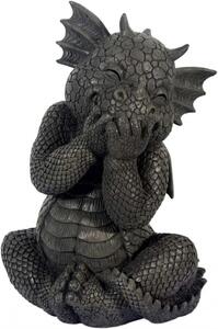 Statueta pentru gradina Dragonel razand 27cm