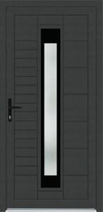 Ușă exterior termopan KT50 alb/antracit 98x205 cm stânga