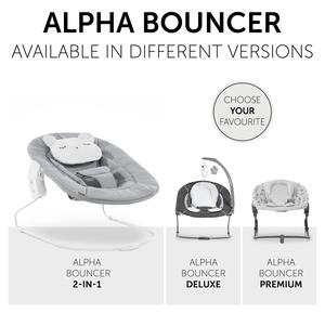 Sezlong Alpha Bouncer 2in1, Pastel Bear - Light Grey
