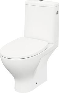 Set vas WC cu rezervor, mecanism și capac soft close Cersanit Moduo 666, evacuare orizontală, alb