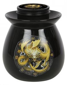 Set ceara parfumata de soia, wax melt si lampa aromaterapie Dragonul Imbolc - Anne Stokes