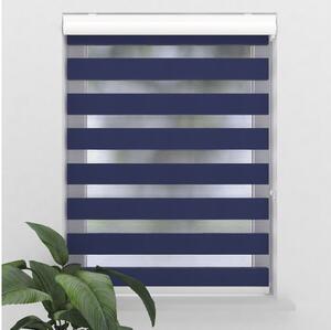 Rulou dublu Soluna D-R11 albastru marin 40x175 cm, casetă albă
