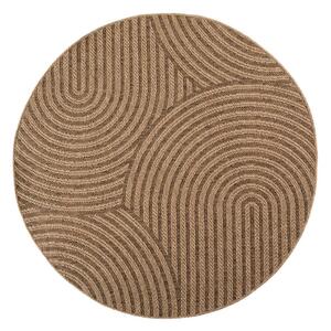 Covor pentru exterior și interior maro rotund ø 120 cm Timber 1401 – Ayyildiz Carpets