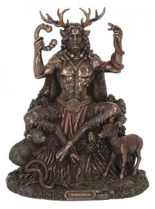 Statueta zeul celtic Cernunnos si regatul sau, 23 cm