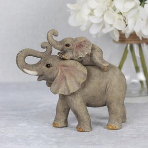 Set statuete Familia de Elefanti - Mami si Copil 14 cm