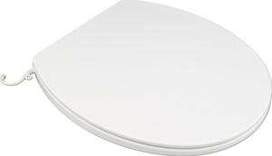 Capac WC cu închidere lentă ADOB, funcție încălzire, duroplast alb 37x39-43,5 cm