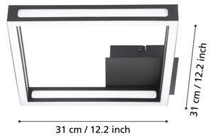 Plafonieră LED ALTAFLOR LED/11,2W/230V neagră Eglo 99787