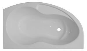 Cadă de baie asimetrică pe colţ Belform Koni 90x155.5x75 cm colț stânga acril alb 27SE0005