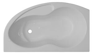 Cadă de baie asimetrică pe colţ Belform Koni 90x155.5x75 cm colț dreapta acril alb 27SE0004