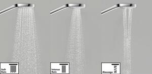 Set duș hansgrohe Croma Select E Vario, pară duș 3 funcții, bară perete 65 cm, furtun duș 160 cm, alb/crom