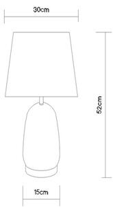 Globo 24142W - Lampă de masă CLASSY 1xE27/40W/230V alb/argintiu