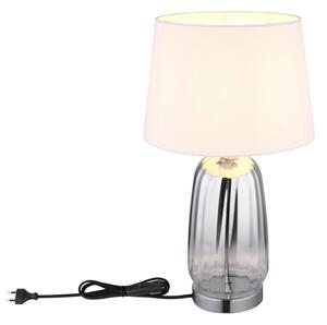 Globo 24142W - Lampă de masă CLASSY 1xE27/40W/230V alb/argintiu