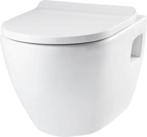 Vas WC suspendat form & style Nevis, incl. capac WC, evacuare orizontală, alb