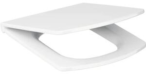 Capac WC cu închidere lentă Easy duroplast alb 44,5x36 cm