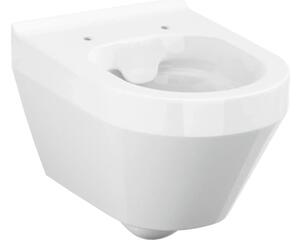 Vas WC suspendat Cersanit Crea Clean On, oval, evacuare orizontală, alb