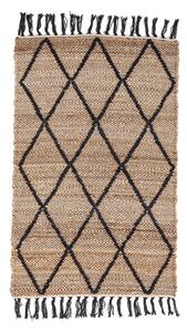 Covor negru/în culoare naturală țesut manual din iută 60x90 cm Shaila – Yes Everyday
