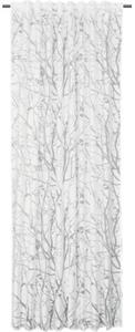 Perdea cu rejansă Solevito Flora alb-gri 140x240 cm
