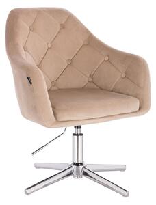 HR831CROSS Scaun Catifea Latte