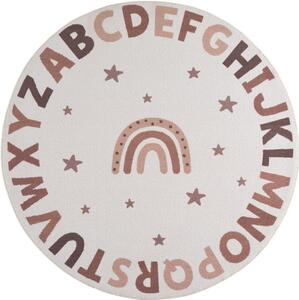 Covor pentru copii crem lavabil ø120 cm Coco 1133 – Ayyildiz Carpets