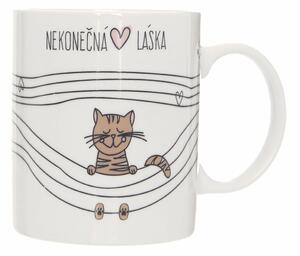 Cană ceramică Orion Infinite love Cat , 0,35 l +cadou Șosete
