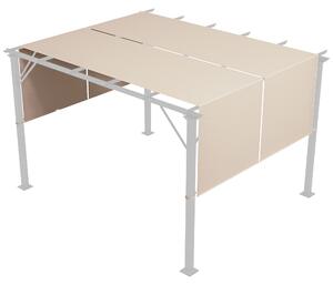Outsunny Copertină Pergolă Rezervă UV 3x3(m) 4.9x1.2m Ușor de Instalat Kaki | Aosom Romania