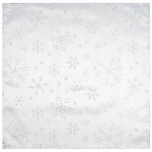 Față de masă de Crăciun Fulgii de zăpadă albă , 77x 77 cm