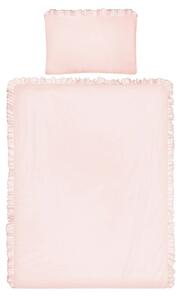Lenjerie de pat de bumbac pentru pătuț Belisima Pure, roz, 90 x 120 cm, 40 x 60 cm
