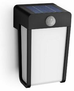 Philips Shroud Solar Solar Outdoor LED Wall Light2,3W 2700K, negru