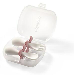 Tacâmuri ergonomice Baby Ono pentru copii, roz