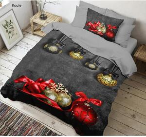 Lenjerie de pat din bumbac Kvalitex Decorațiunide Crăciun 3D , 140 x 200 cm, 70 x 90 cm