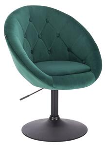 HR8516N scaun Catifea Verde Bază Neagră