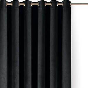 Draperie neagră dimout (semi-opacă) din catifea 400x225 cm Velto – Filumi