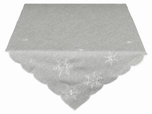 Față de masă de Crăciun Fulgii de zăpadă gri , 120x 140 cm, 120 x 140 cm