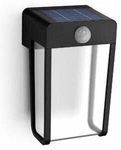 Lampă solară de perete Philips Shroud cusenzor 2,3W 2700K, negru