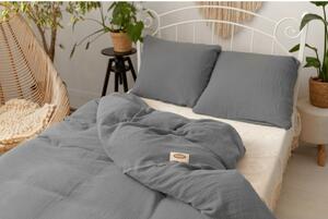 MATEX Lenjerie de pat din muselină gri închis ,140 x 200 cm, 70 x 90 cm
