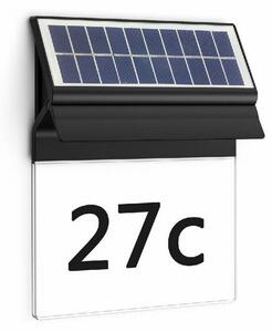 Lampă solară de exterior Philips Enkara cuLED-uri pentru numărul casei 0,2W 2700K, negru