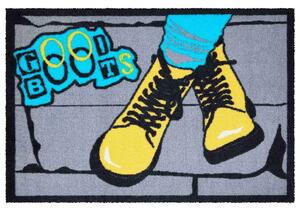 Preș de ușă Grund Boots gri-albastru-galben , 40 x60 cm